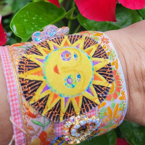 Happy Sun Boho Cuff Bracelet - Picture 4 of 10